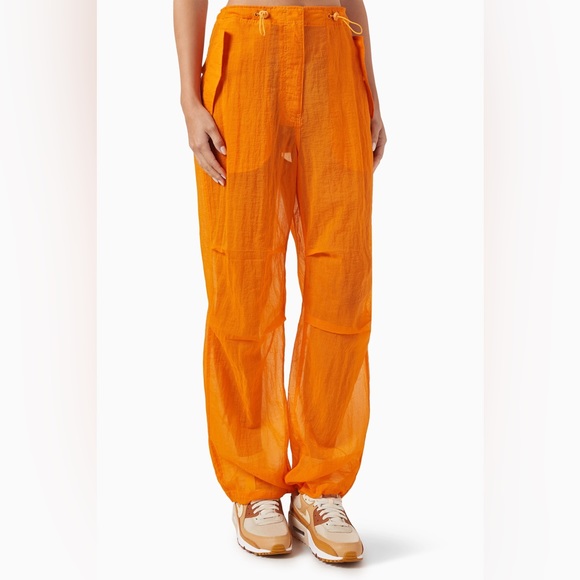 KITH NURU SHEER PARACHUTE PANT IN ORANGE - Picture 4 of 6